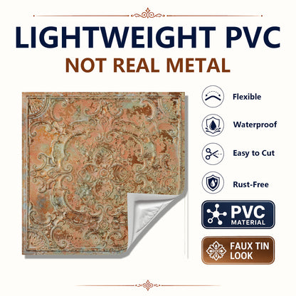 PAINTSDECOR PL19 Palazzo Clay PVC ceiling tile product detail