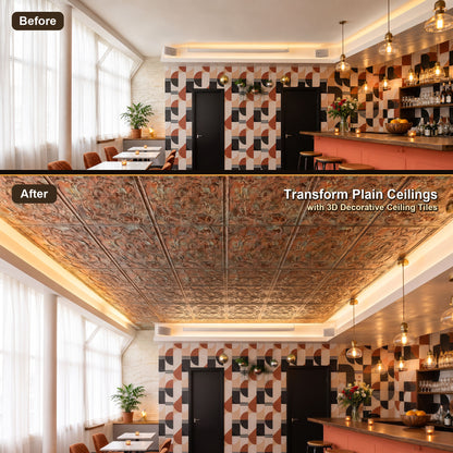 PAINTSDECOR PL19 Palazzo Clay PVC ceiling tile product detail