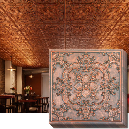 PAINTSDECOR PL19 Rustic copper PVC ceiling tile product detail
