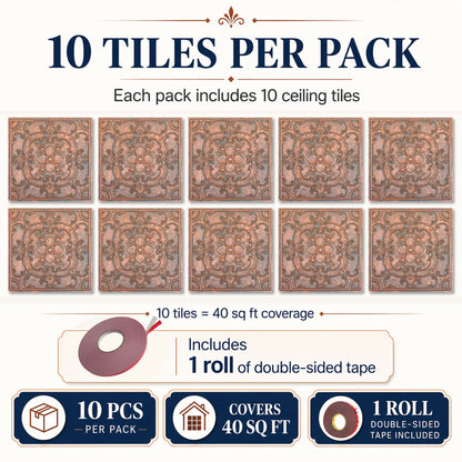 PAINTSDECOR PL19 Rustic copper PVC ceiling tile product detail