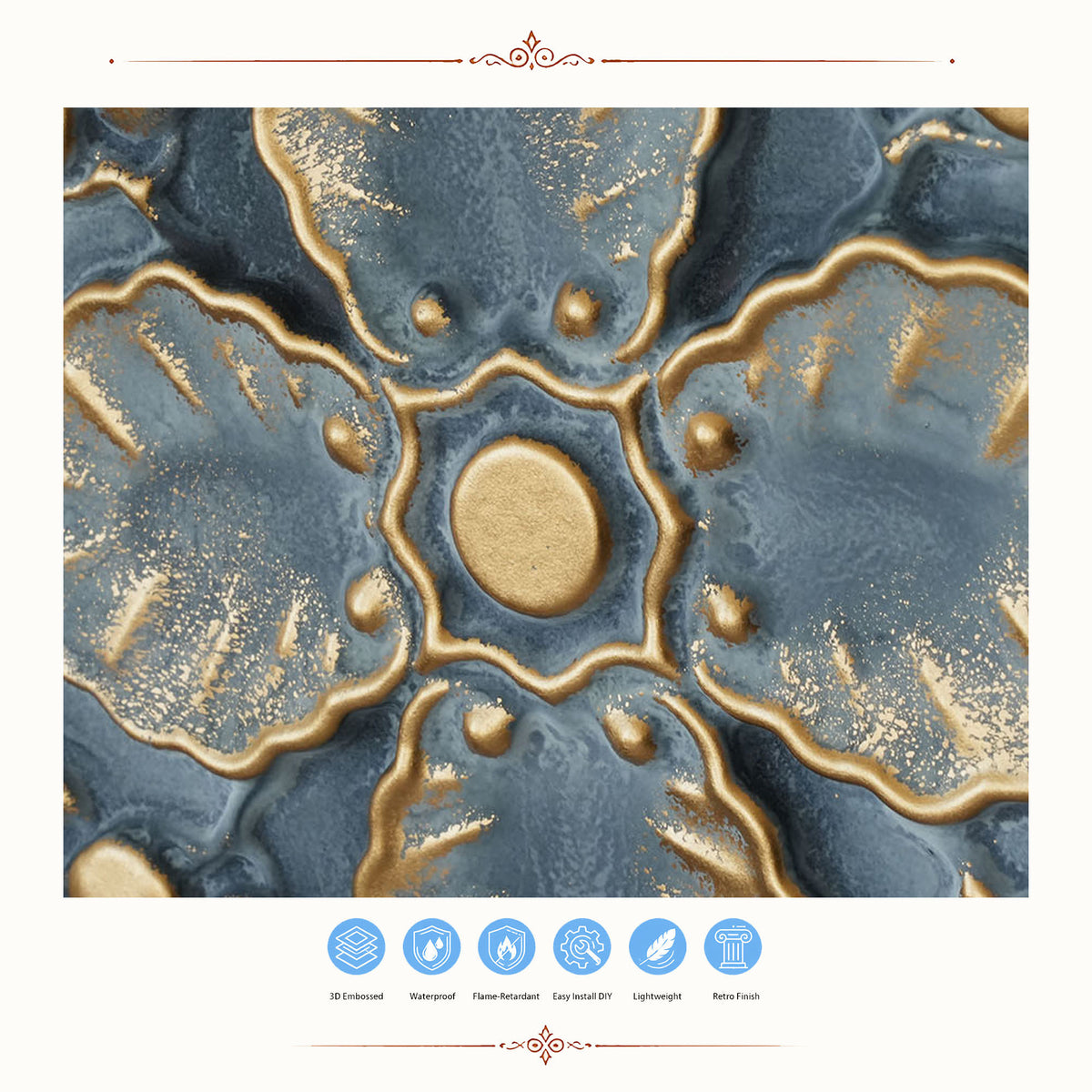 PAINTSDECOR PL19 Smoked gold PVC ceiling tile product detail