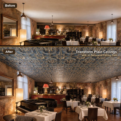 PAINTSDECOR PL19 Smoked gold PVC ceiling tile product detail