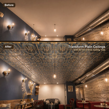 PAINTSDECOR PL19 Smoked gold PVC ceiling tile product detail