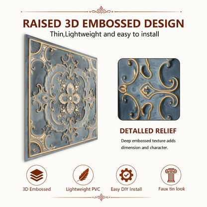 PAINTSDECOR PL19 Smoked gold PVC ceiling tile product detail