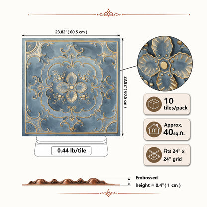 PAINTSDECOR PL19 Smoked gold PVC ceiling tile product detail
