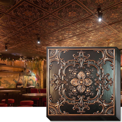 PAINTSDECOR PL19 Traditional copper PVC ceiling tile product detail