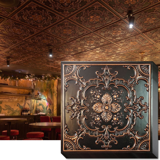 PAINTSDECOR PL19 Traditional copper PVC ceiling tile product detail