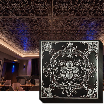 PAINTSDECOR PL19 Traditional silver PVC ceiling tile product detail