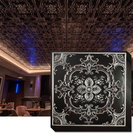 PAINTSDECOR PL19 Traditional silver PVC ceiling tile product detail