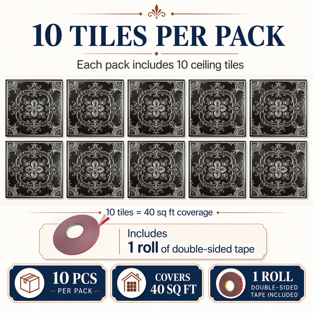 PAINTSDECOR PL19 Traditional silver PVC ceiling tile product detail