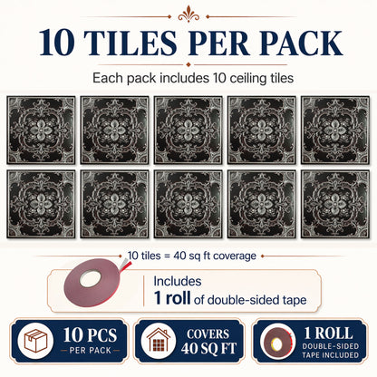 PAINTSDECOR PL19 Traditional silver PVC ceiling tile product detail