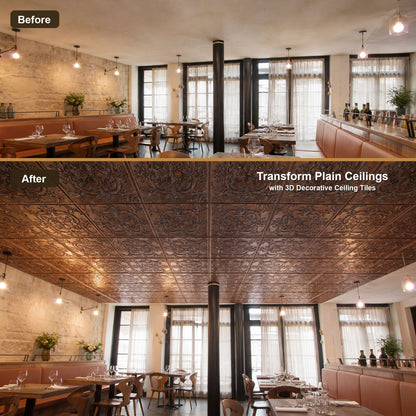 PAINTSDECOR PL19 Weathered copper PVC ceiling tile product detail