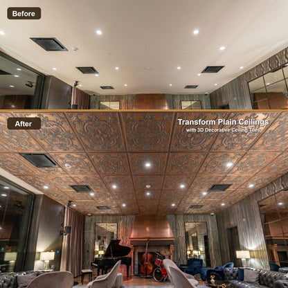 PAINTSDECOR PL19 Weathered copper PVC ceiling tile product detail