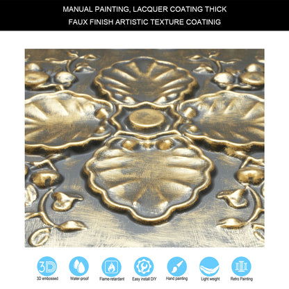 10tiles/lot Textured PVC Ceiling Tiles for Light-Luxury Restaurants, Salons and Beauty Studios PL19