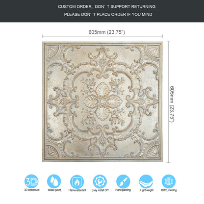 10tiles/lot Classic Victorian Ceiling Tiles for Boutique Hotels, Heritage Inns and Luxury Villas PL19