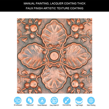 10tiles/lot Tin Ceiling Tiles for Book Cafés, Literary Stores and Creative Cultural Spaces PL19