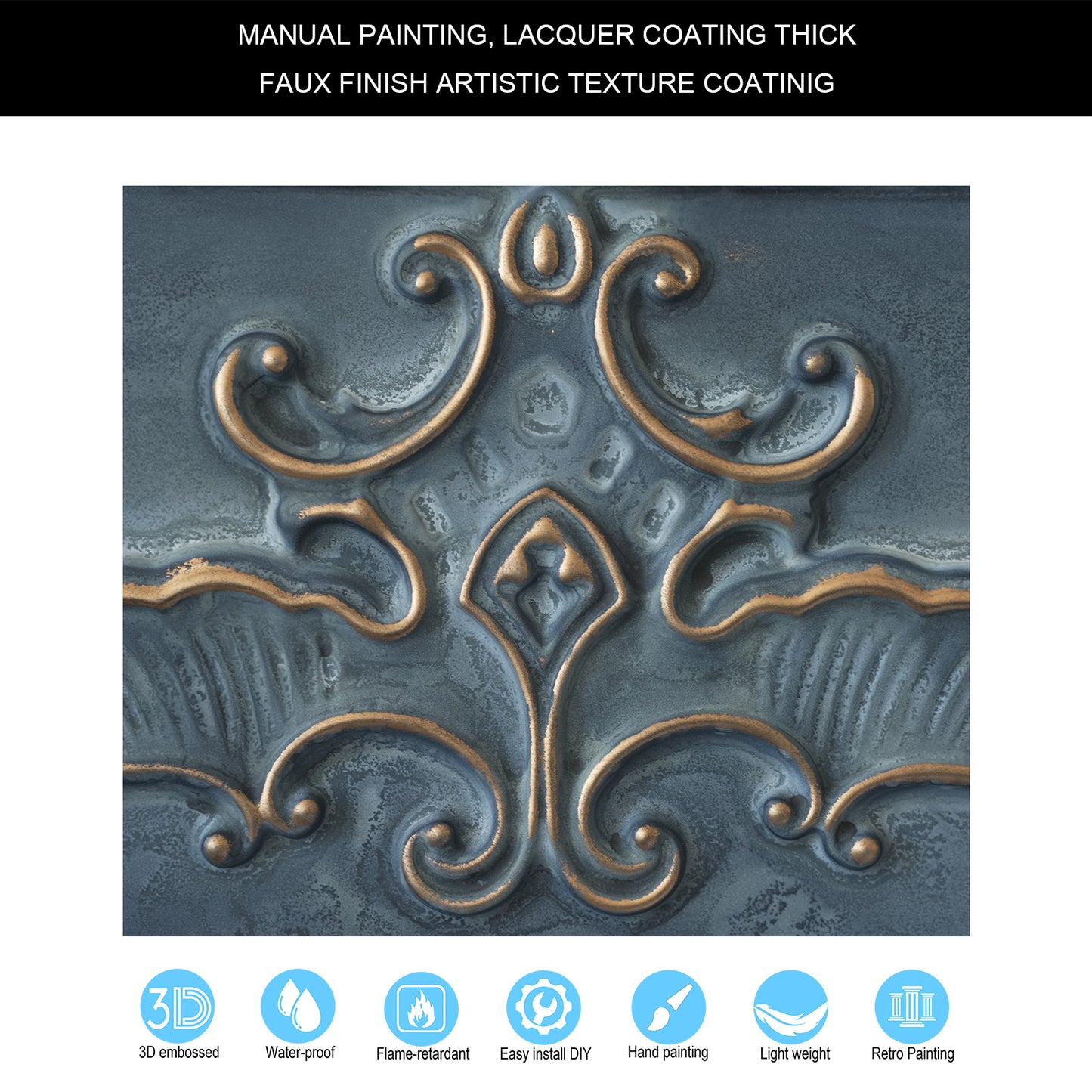 10tiles/lot Textured PVC Ceiling Tiles for Light-Luxury Restaurants, Salons and Beauty Studios PL19