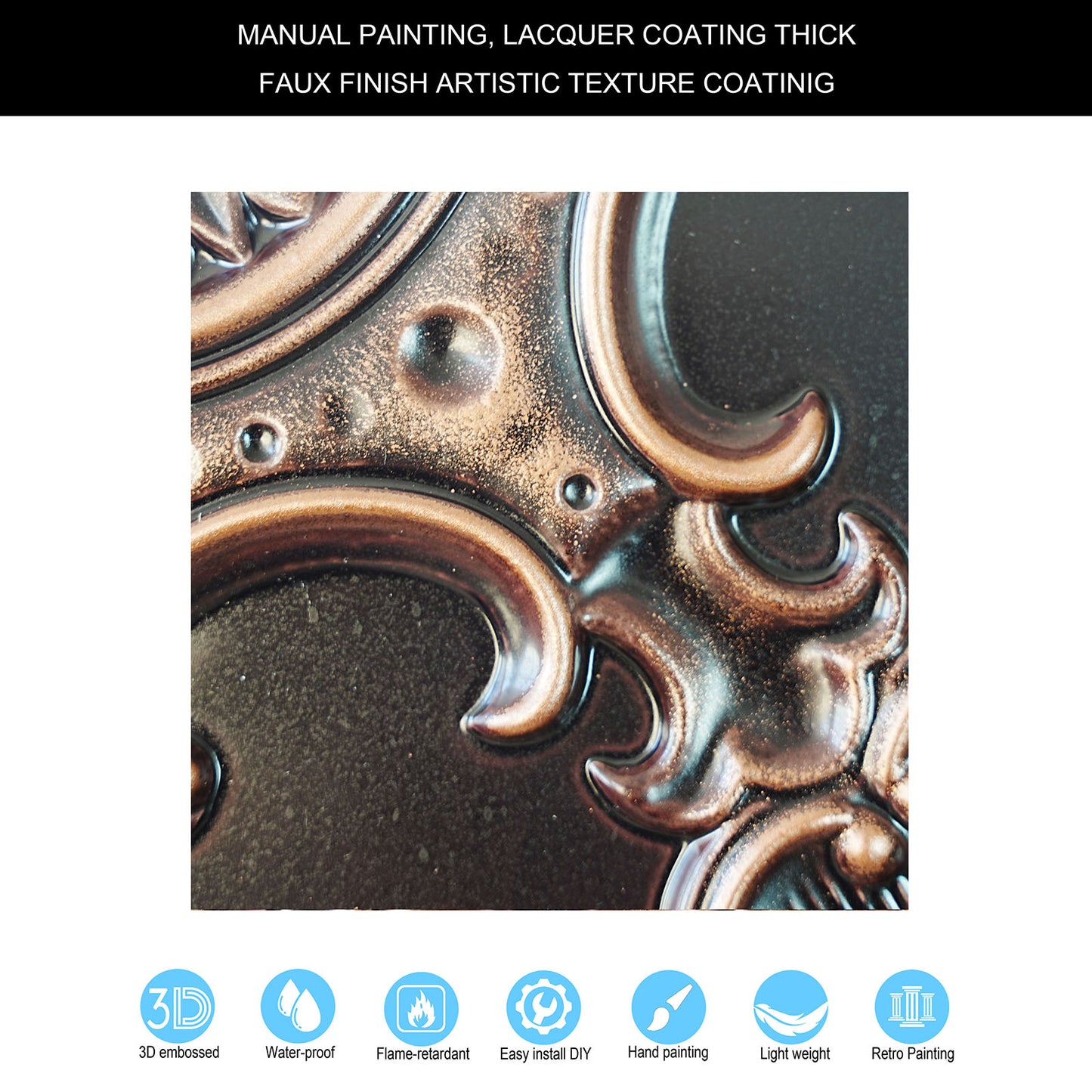 10tiles/lot Tin Ceiling Tiles for Book Cafés, Literary Stores and Creative Cultural Spaces PL19