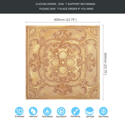 10tiles/lot Tin Ceiling Tiles for Book Cafés, Literary Stores and Creative Cultural Spaces PL19