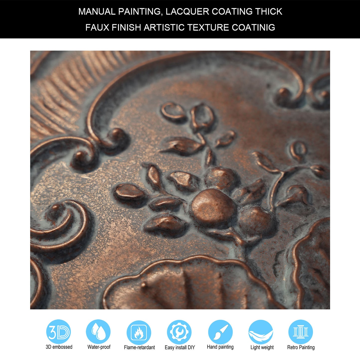 10tiles/lot Vintage-Style Ceiling Tiles for Elegant Restaurants, Coffee Houses and Hospitality Spaces PL19