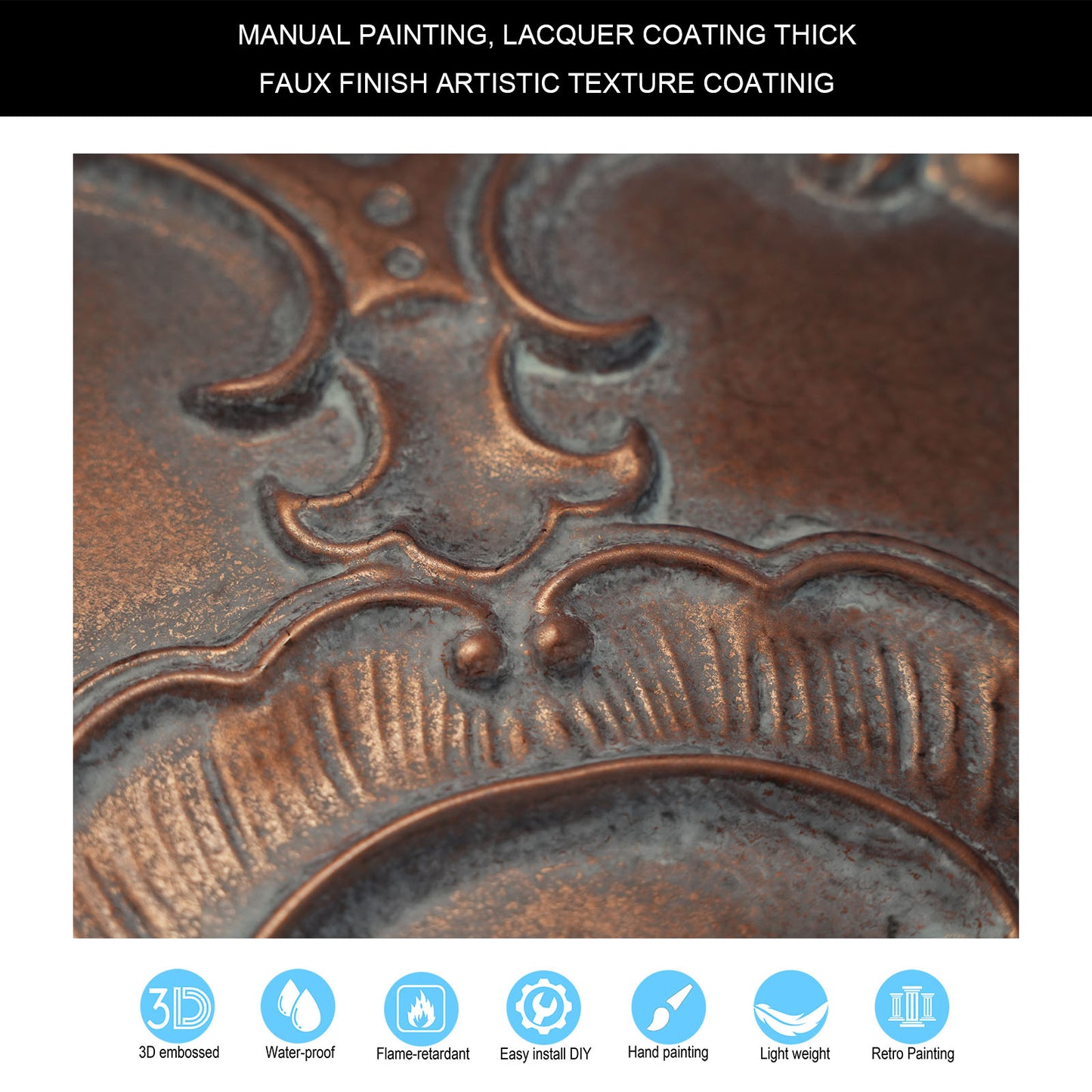 10tiles/lot Vintage-Style Ceiling Tiles for Elegant Restaurants, Coffee Houses and Hospitality Spaces PL19