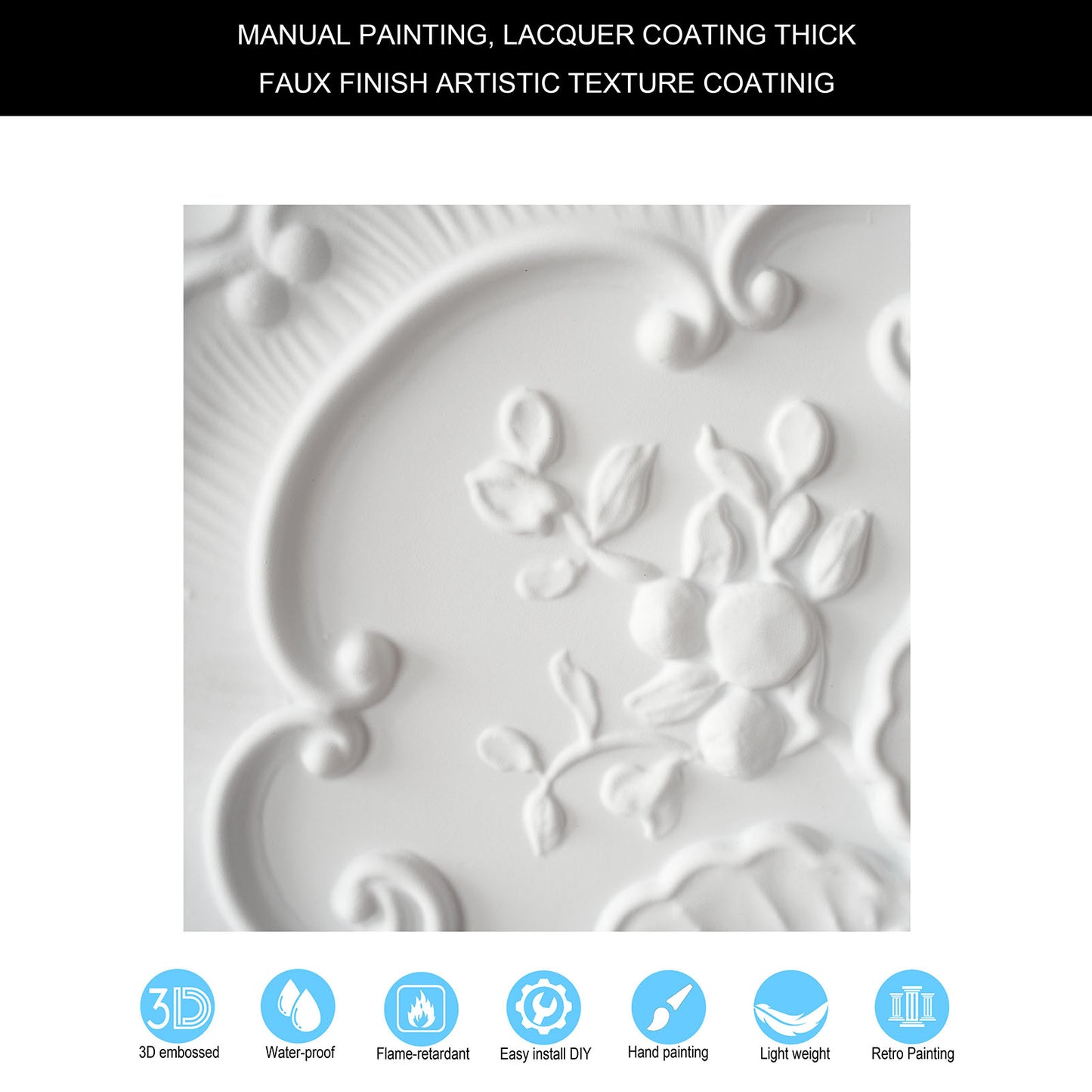 10tiles/lot Classic Victorian Ceiling Tiles for Boutique Hotels, Heritage Inns and Luxury Villas PL19