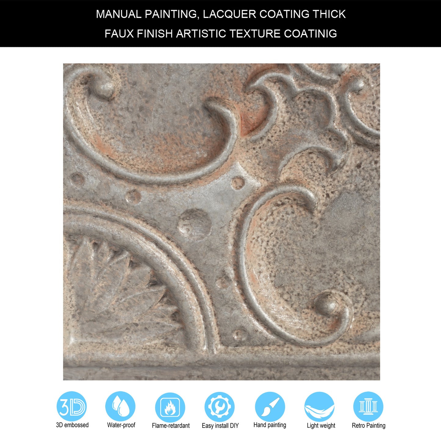 10tiles/lot Vintage-Style Ceiling Tiles for Elegant Restaurants, Coffee Houses and Hospitality Spaces PL19