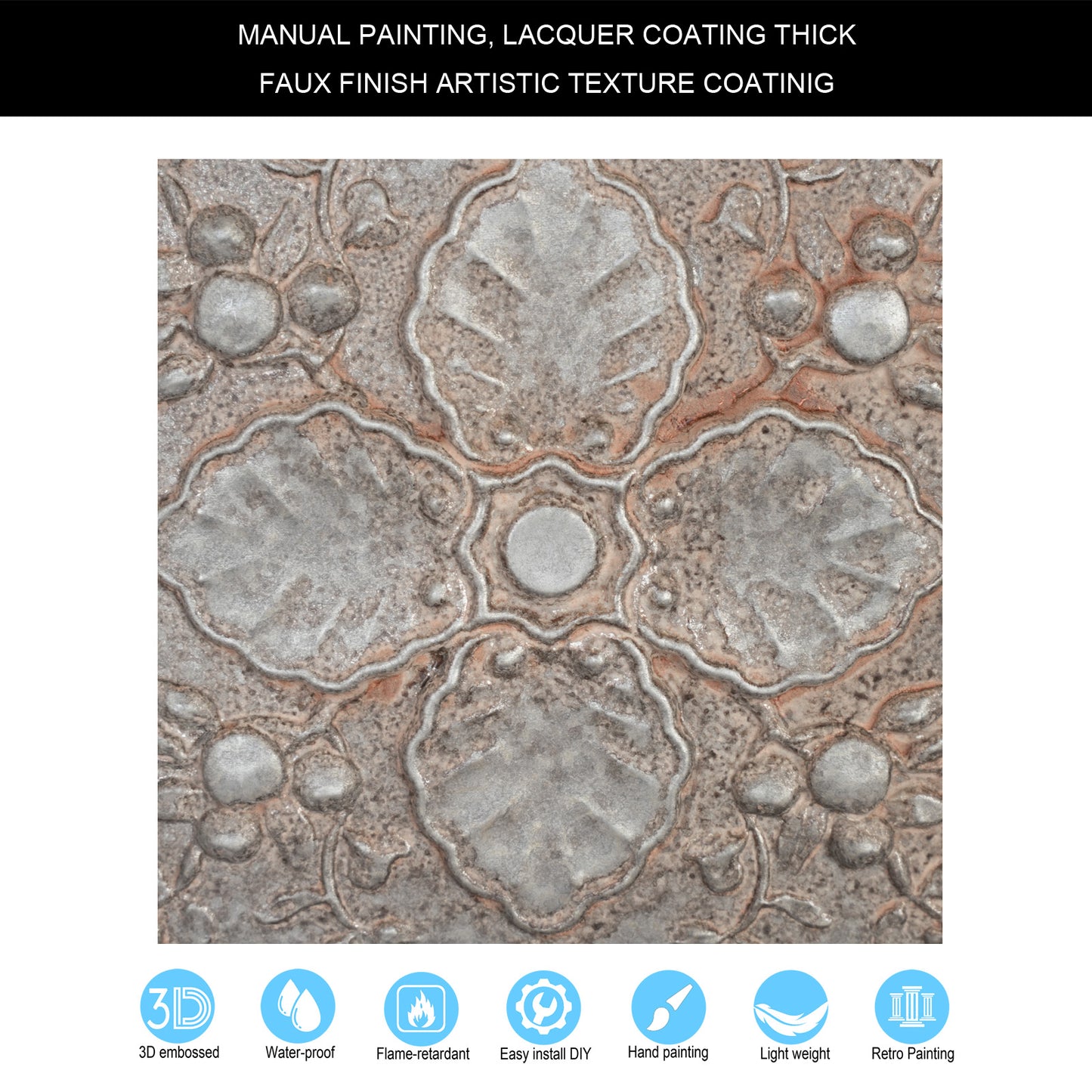 10tiles/lot Vintage-Style Ceiling Tiles for Elegant Restaurants, Coffee Houses and Hospitality Spaces PL19