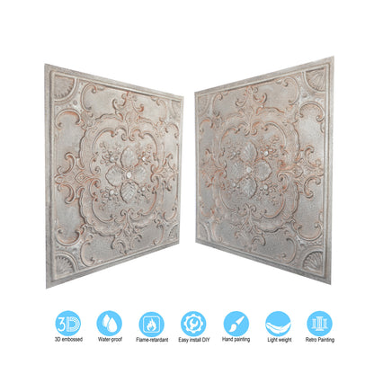 10tiles/lot Vintage-Style Ceiling Tiles for Elegant Restaurants, Coffee Houses and Hospitality Spaces PL19