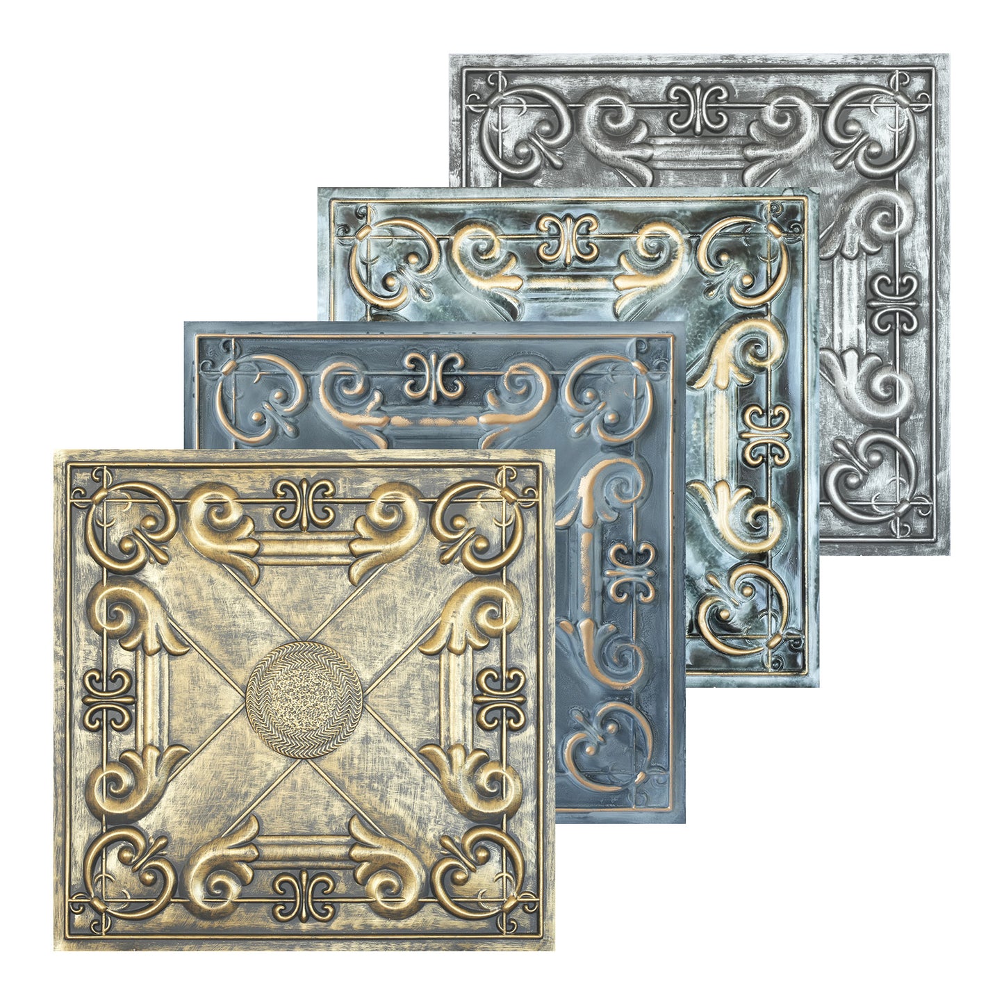 10tiles/lot Faux Tin Drop-In Tiles for Premium Restaurants, Meeting Rooms and Hotel Lobbies PL22