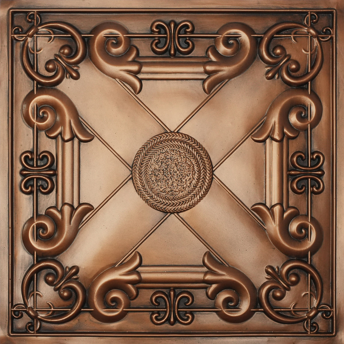 PAINTSDECOR PL22 Aged copper PVC ceiling tile product detail