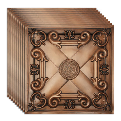 PAINTSDECOR PL22 Aged copper PVC ceiling tile product detail
