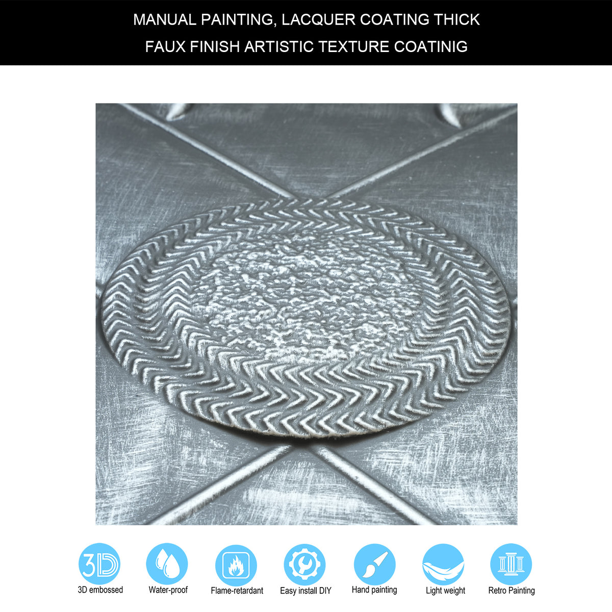 PAINTSDECOR PL22 Antique tin PVC ceiling tile product detail