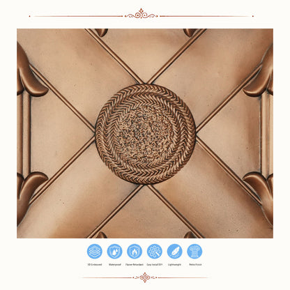 PAINTSDECOR PL22 Aged copper PVC ceiling tile product detail