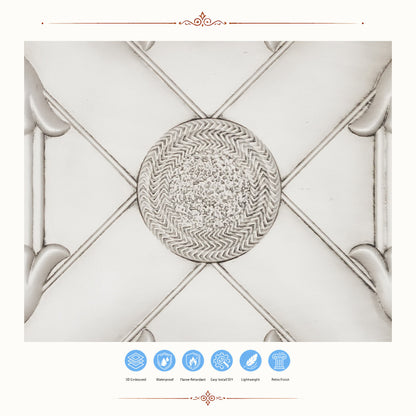 PAINTSDECOR PL22 Aged white PVC ceiling tile product detail