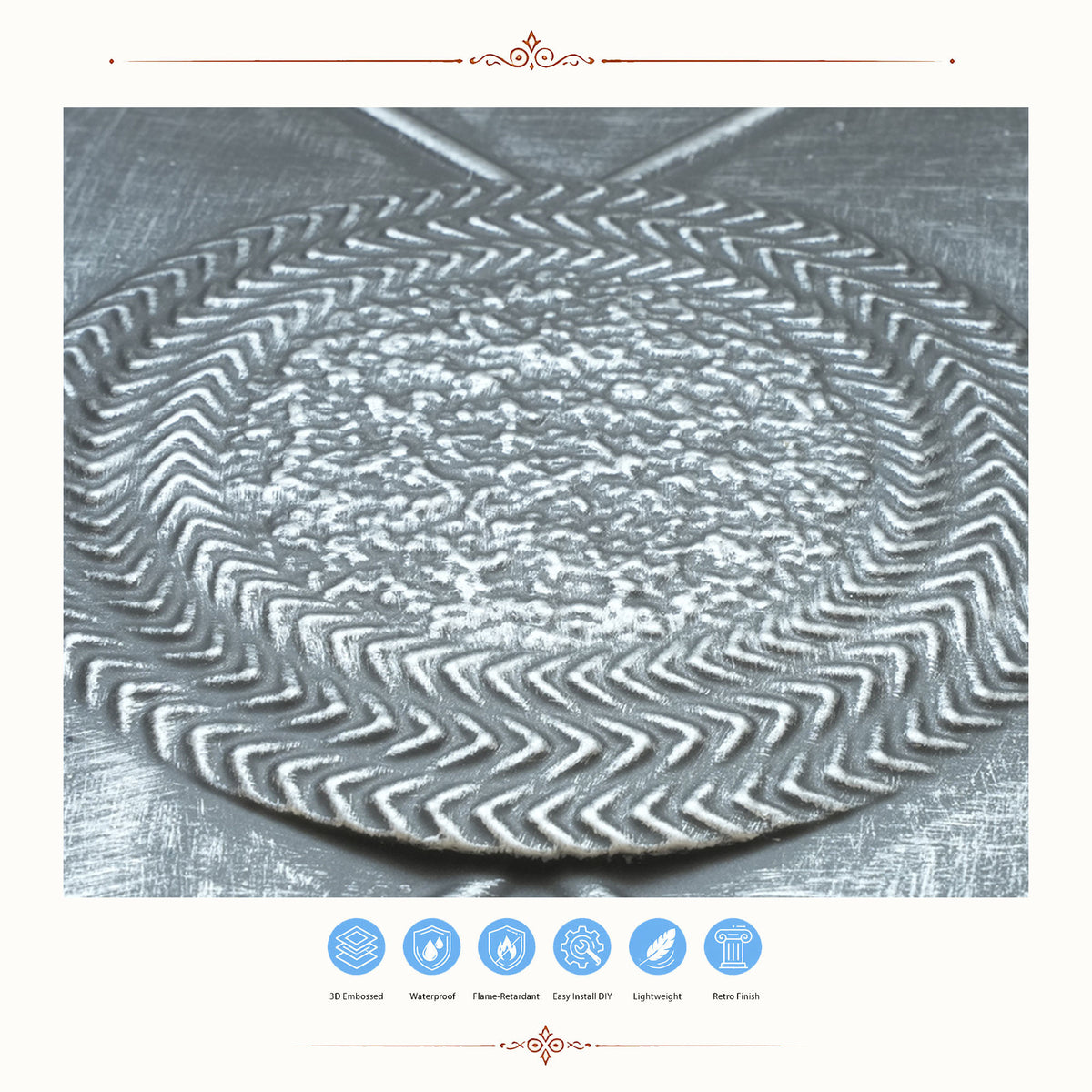 PAINTSDECOR PL22 Antique tin PVC ceiling tile product detail
