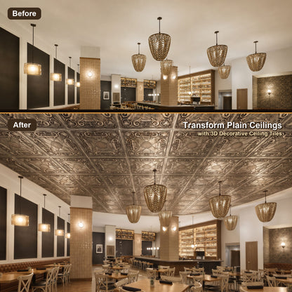 PAINTSDECOR PL22 Antique tin PVC ceiling tile product detail