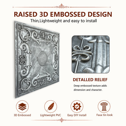 PAINTSDECOR PL22 Antique tin PVC ceiling tile product detail