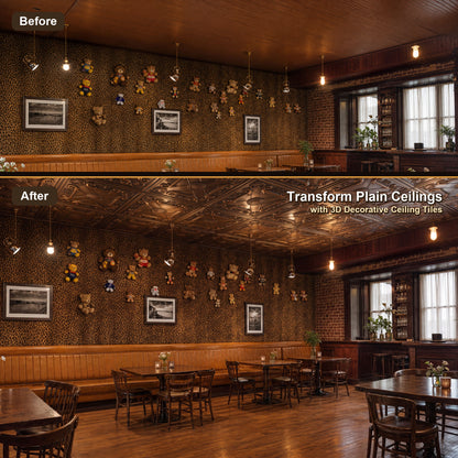 PAINTSDECOR PL22 Blackened Copper PVC ceiling tile product detail