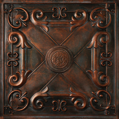 PAINTSDECOR PL22 Blackened Copper PVC ceiling tile product detail
