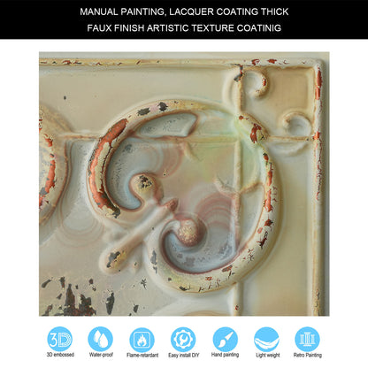 PAINTSDECOR PL22 Distress crack multicolor white PVC ceiling tile product detail