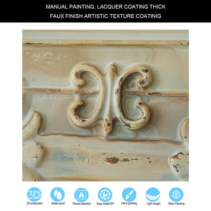 PAINTSDECOR PL22 Distress crack multicolor white PVC ceiling tile product detail