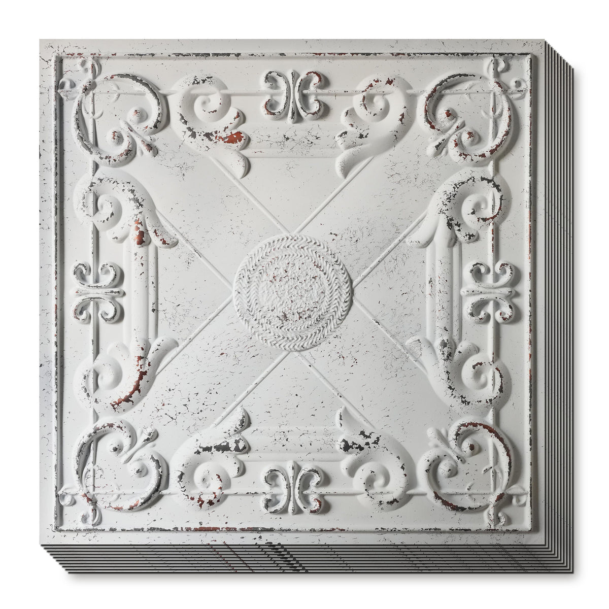 PAINTSDECOR PL22 Distress crack white black PVC ceiling tile product detail