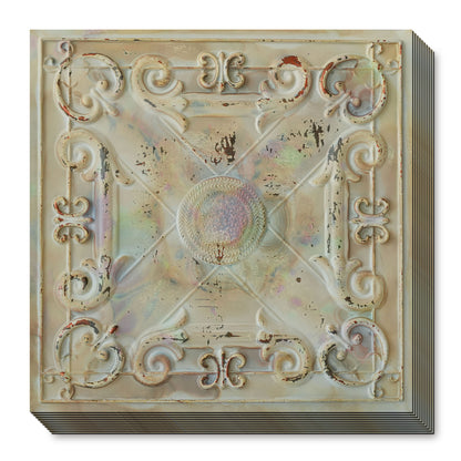 PAINTSDECOR PL22 Distress crack multicolor white PVC ceiling tile product detail
