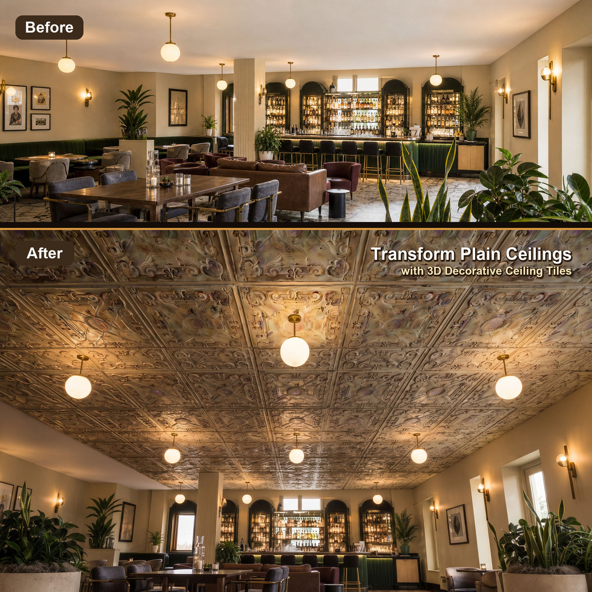 PAINTSDECOR PL22 Distress crack multicolor white PVC ceiling tile product detail