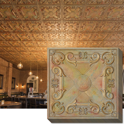 PAINTSDECOR PL22 Multicolor Brass PVC ceiling tile product detail