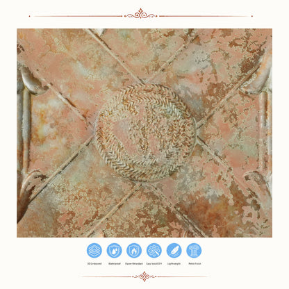 PAINTSDECOR PL22 Palazzo Clay PVC ceiling tile product detail