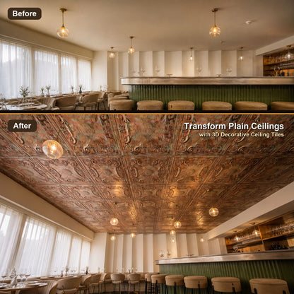 PAINTSDECOR PL22 Palazzo Clay PVC ceiling tile product detail