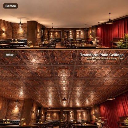 PAINTSDECOR PL22 Rustic copper PVC ceiling tile product detail