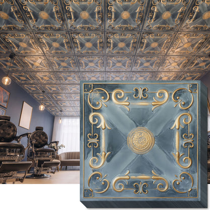 PAINTSDECOR PL22 Smoked gold PVC ceiling tile product detail